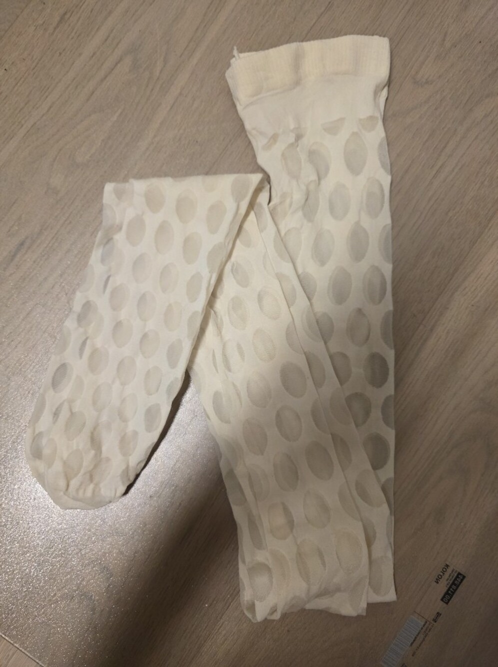Emilio Cavallini Sheer Polka Dot Cream Tights - Women Hosiery XS - S